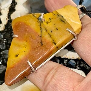 Yellow Mookaite Pendant 2”